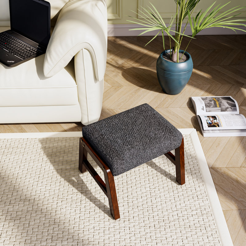 Repose-pieds de couleur, Tissu gris