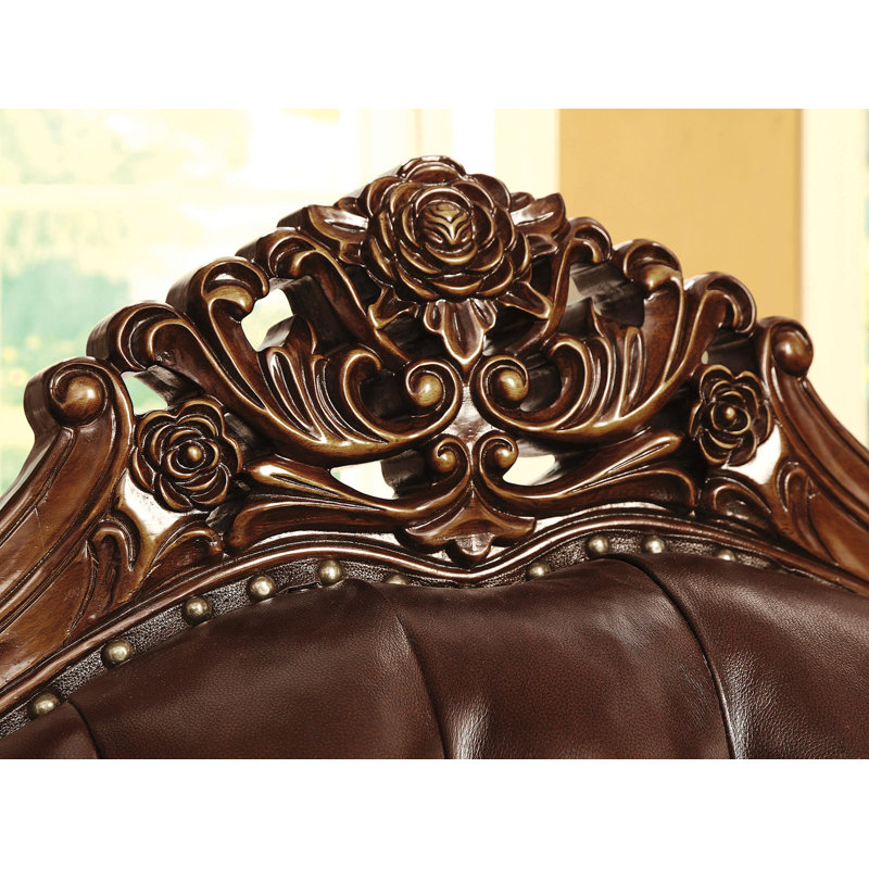 Canapé à accoudoirs arrondis en cuir 88,62 po Korey