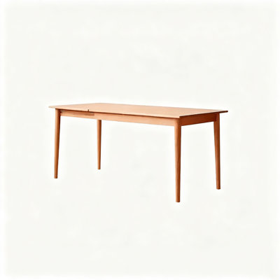 Rectangular Solid Oak Extendable Dining Table