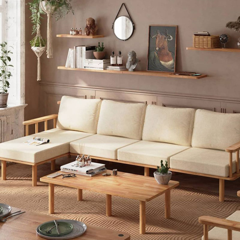 Soho Solid Wood Rectangular Coffee Table – Space-Saving Design for Living Rooms