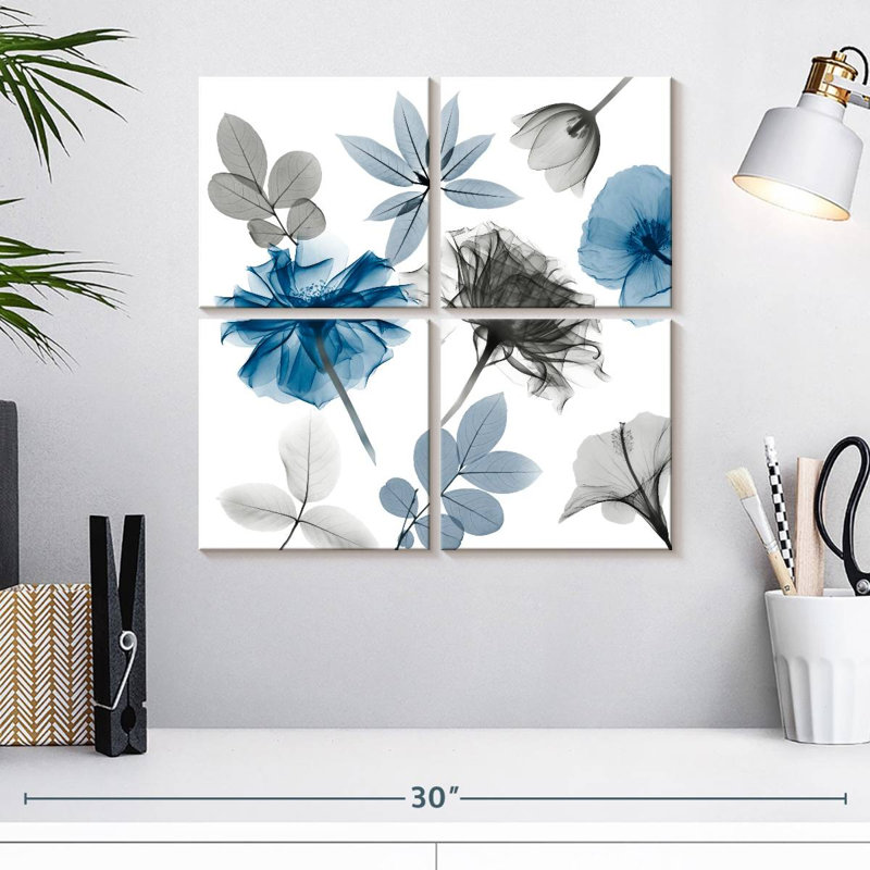 Collage floral Harnek I, H 18 po x l 18 po