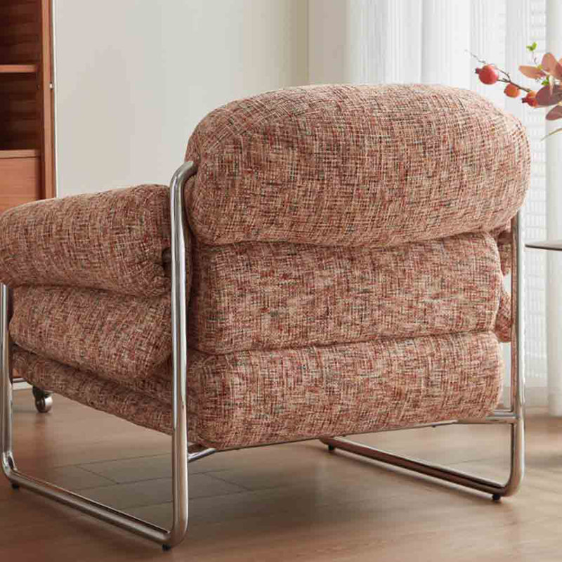 Chaise de loisir simple style Mid-Century., Rouge