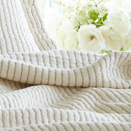 Hudson Stripe Single Coverlet, Charcoal, Twin