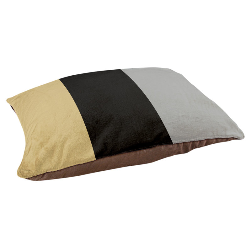 Coussin Colorado, Moyen (l 28 po x P 18 po x H 6 po), Or / noir / gris