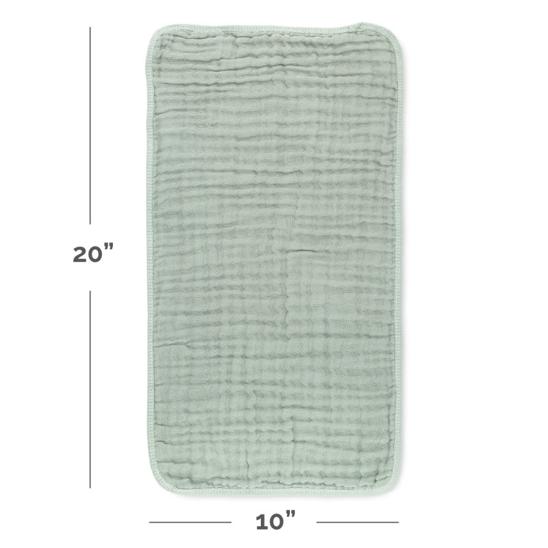 Comfy Cubs Muslin Burp Cloths 20" x 10"  - Large, 6-Layer, Ultra Absorbent 100% Cotton for Baby Spit-Up, Drool, and Messes