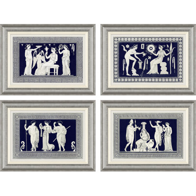 Athenian Vase Designs Print by David Phoenix
