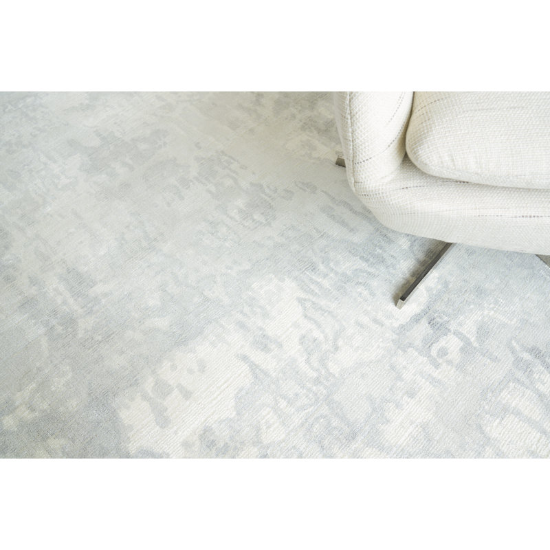 Murano Area Rug, Silver, Rectangle 6' x 9'