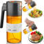 Vaporisateur et distributeur d'huile 500 ml en verre foncé - Mister 2 en 1 rechargeable pour la cuisson, le barbecue et la salade