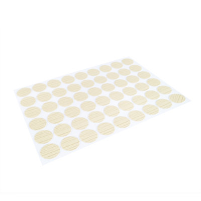 54 Pieces 0.82" Wood Grain Self Adhesive Sticker Waterproof Screw Hole Cover
