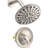 Wall - Mounted Single Handle 6 Spray Pattern Shower Faucet With Included Valve And Arm, 360 Adjustable Head Via Joint, Holes For Wipe Off, Brushed Nickel Plastic Product Functions , Pattern,