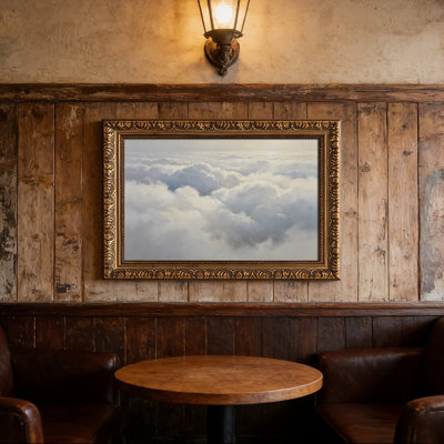 White Clouds SkyOrnate Vintage Wall Frame – Decorative Gold Frame for Art.