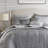 Luxurious King Bedding Sets, Polyester Jacquard, Elegant Grey For Modern Home