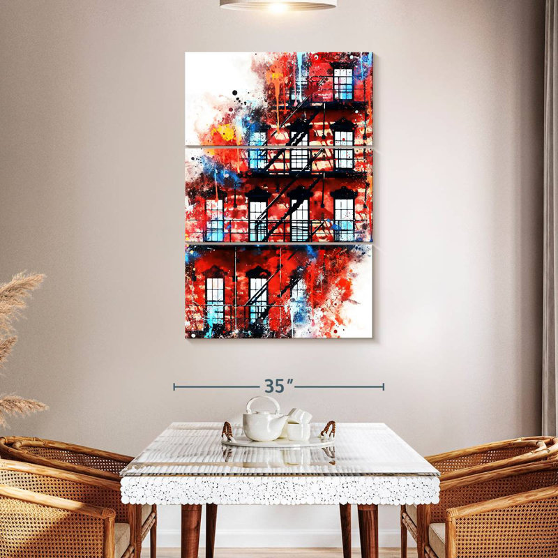 Façade aquarelle Lilie, H 32 po x l 20 po