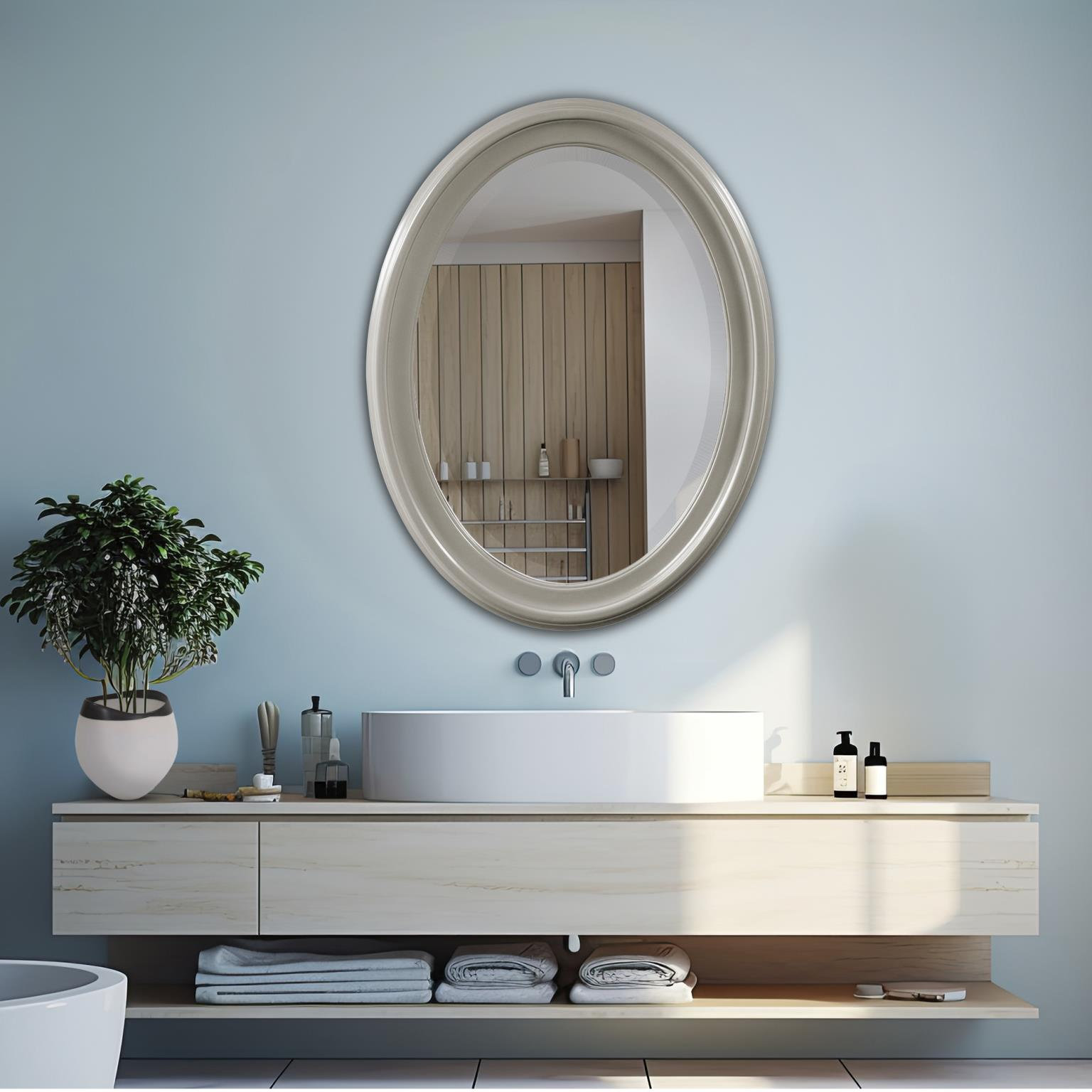 Borna 25" Mirror, Nickel