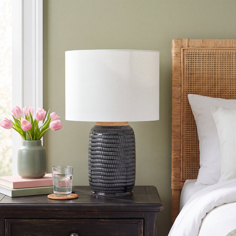 Alleyton Ceramic Table Lamp, Navy