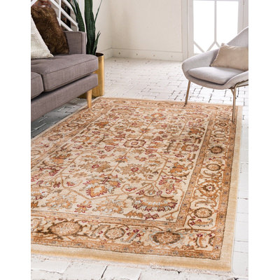Tapis oriental jaune / brun Garth