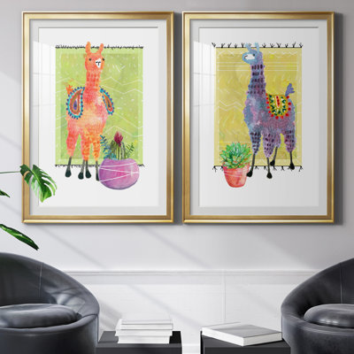 «Lovely Llama I», ensemble de 2 reproductions d'art
