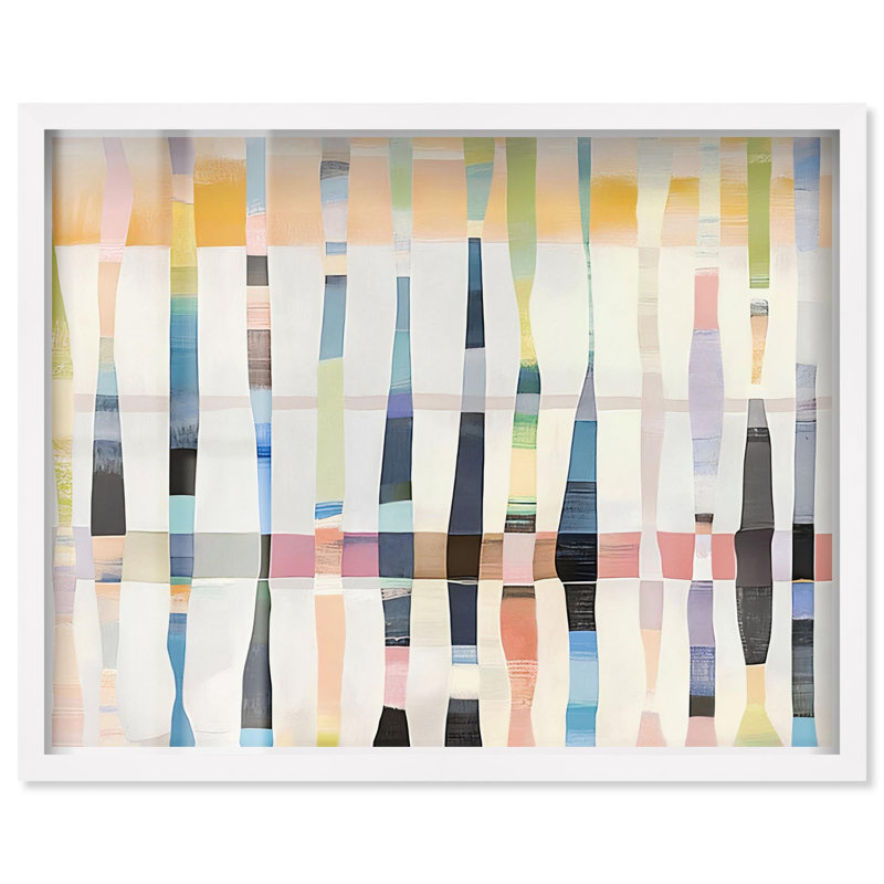 «Color Flow Shadowbox Print Western Art» par Art Remedy, H 37 po x l 46 po, Blanc