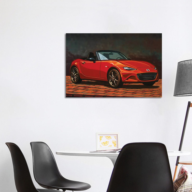 Mazda Mx5 by Paul Meijering - Painting on Canvas, Wrapped Canvas, 101.6 cm H x 66.04 cm W x 1.91 cm D