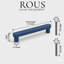 ROUS Hardware - Poignée d'armoire Mid-Century moderne, 5 po, polo (bleu marine)-111786459-111786463