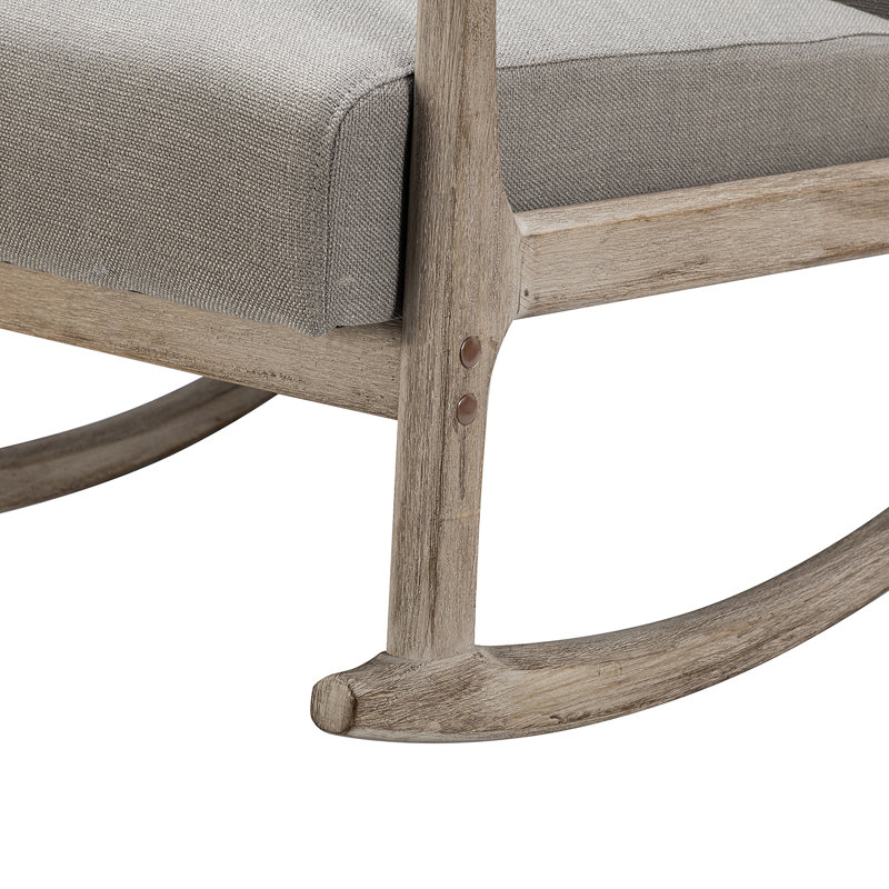Collin Upholstered Rocking Chair, Pewter Velvet