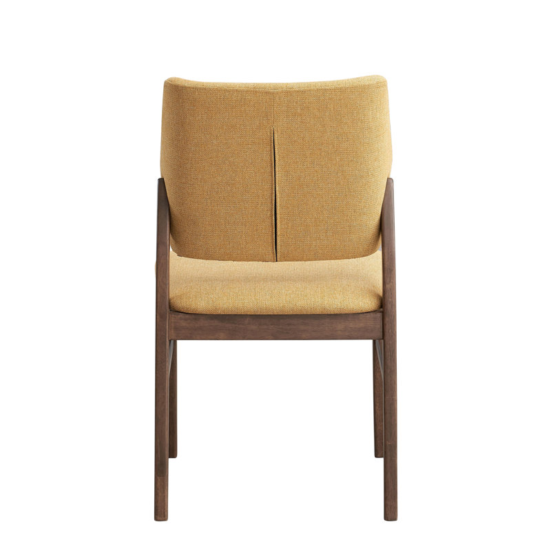 Chaise d'appoint Sarha en tissu et finition noyer (ensemble de 2)