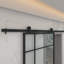Porte de grange en verre Bastille sans trousse de quincaillerie d'installation-50851790