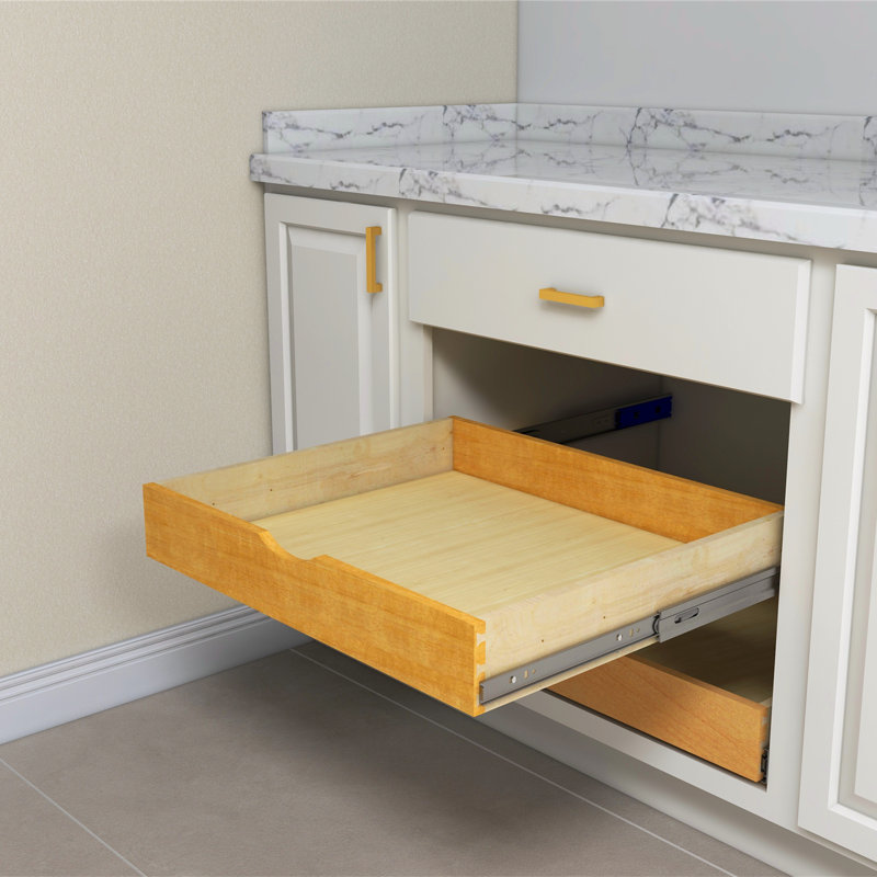 Tiroirs coulissants pour montage latéral d'armoires, plateau coulissant pour garde-manger Daiona, L 27 po