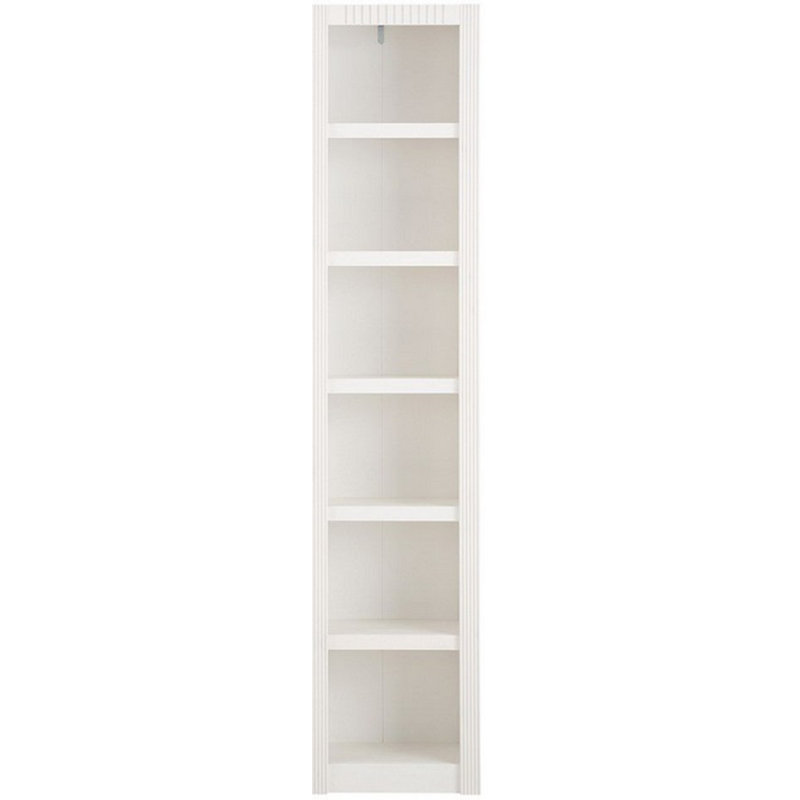 Elona 213cm H x 47cm W Solid Wood Standard Bookcase, White Lacquer