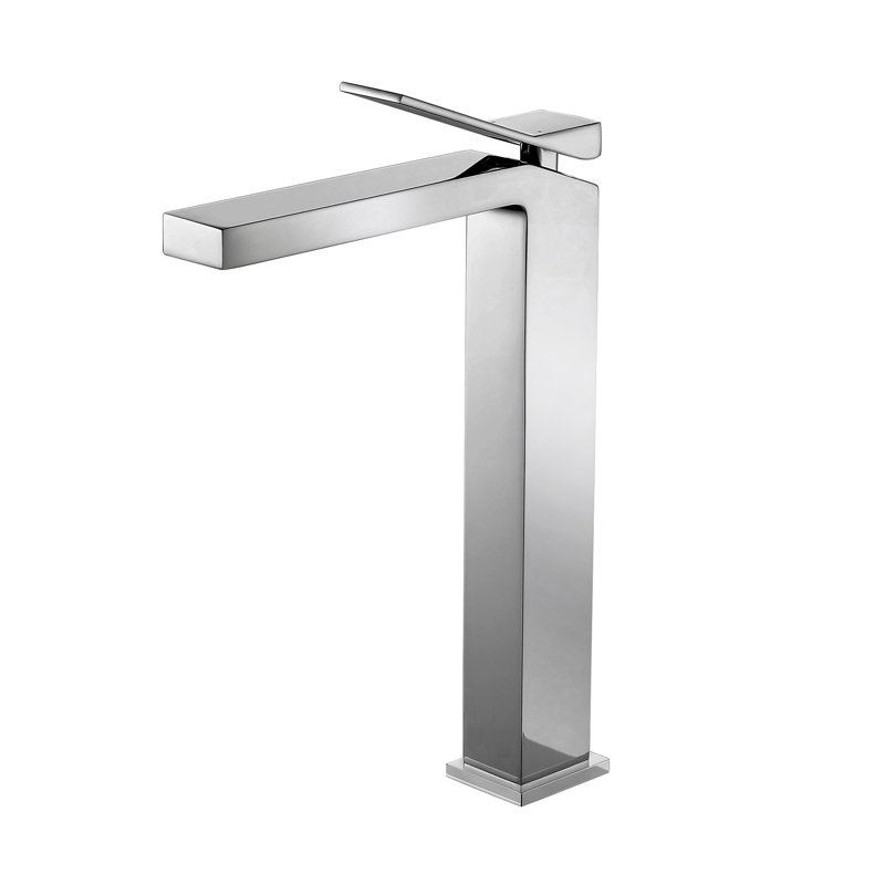 11.7" Solid Brass Single Handle Vessel Sink Bathroom Faucet , Drain Assembly Not Included, Polished Chrome