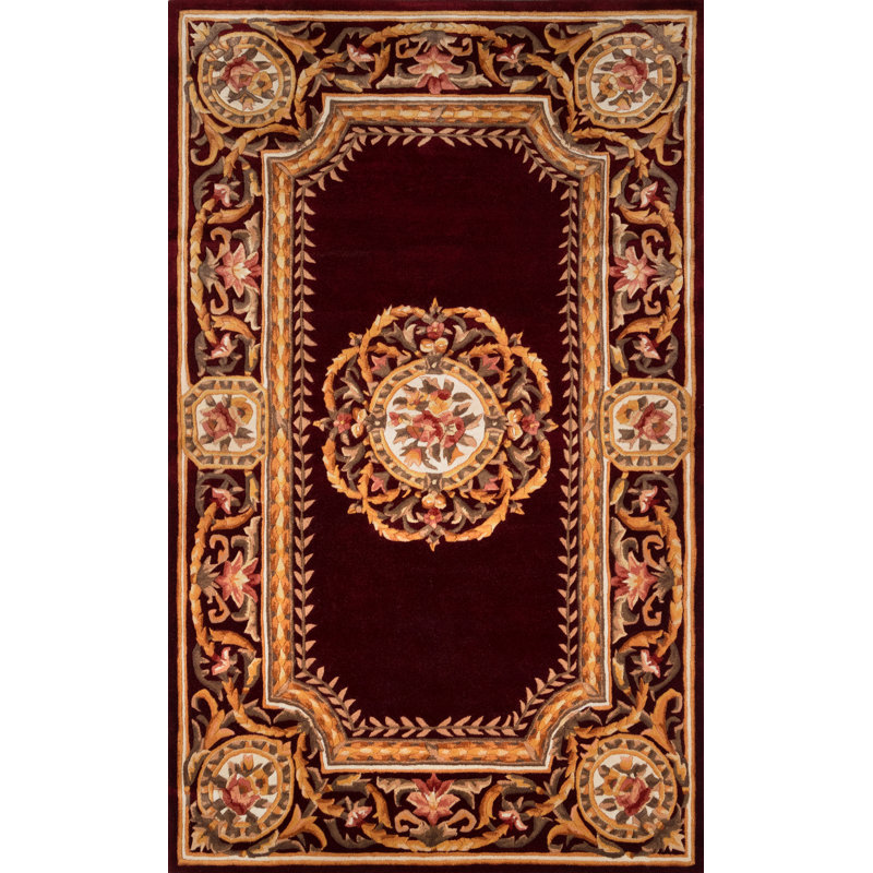 Aerith Wool Floral Indoor Rug, Rectangle 3'6" x 5'6"
