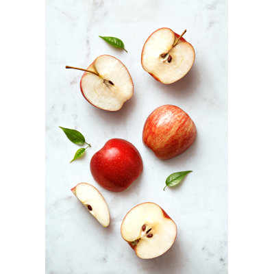 Apple Flat Lay - Wrapped Canvas Photograph