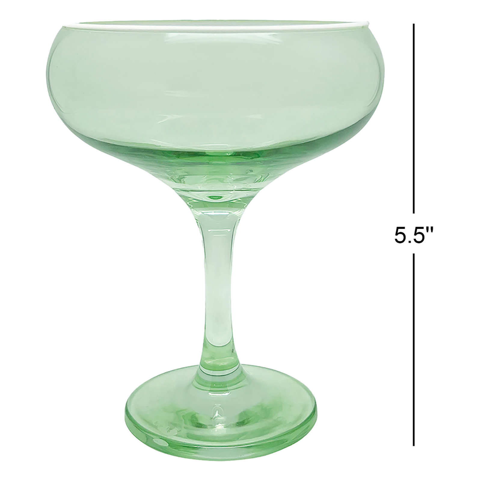 Fine Line Coupe Glass, Green