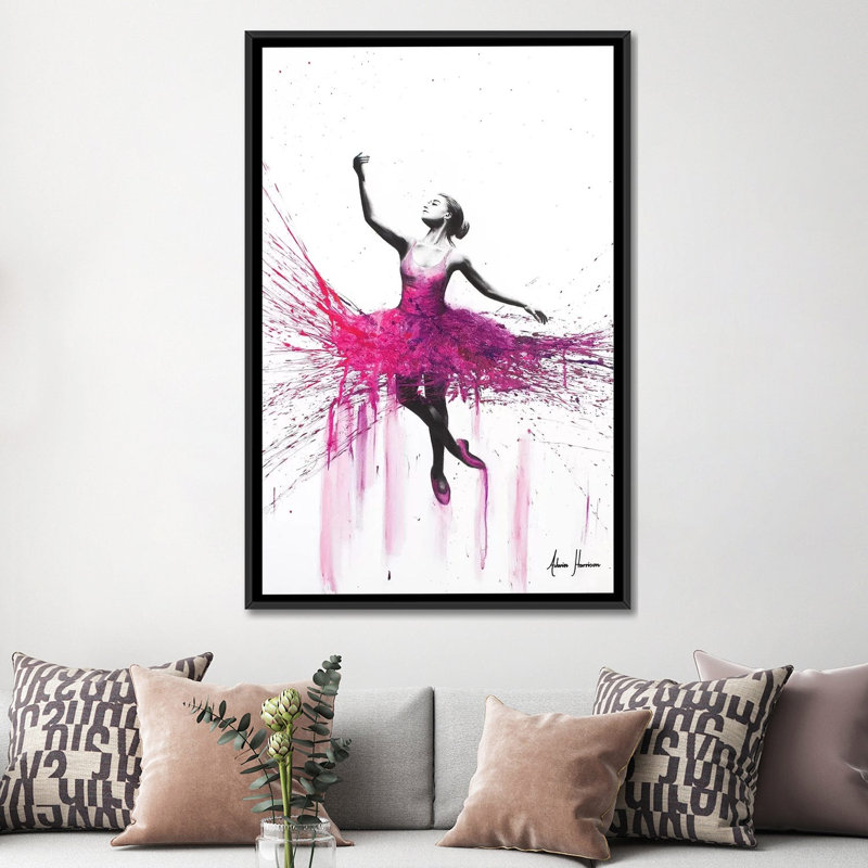 Impression sur toile, "love va nous guider, H 26 po x l 18 po x P 1,5 po, Toile avec cadre noir, Pas de tapis