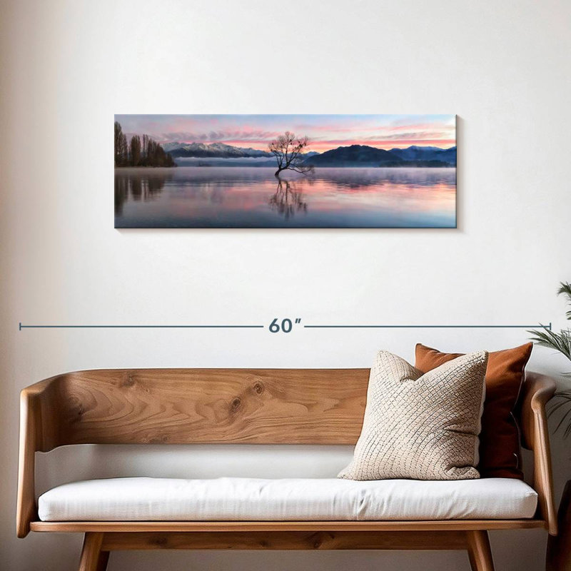 Impression sur toile Lake Subzero Serenity, H 14 po x l 42 po x P 1,25 po