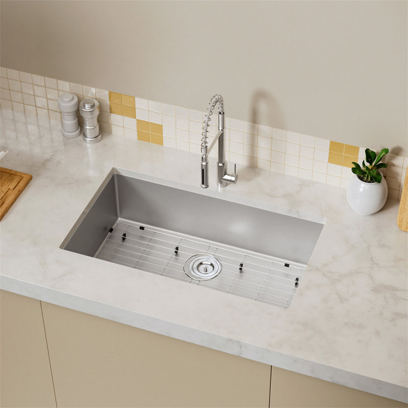 33'' Stainless Steel Drop-In Single Bowl Kitchen Sink