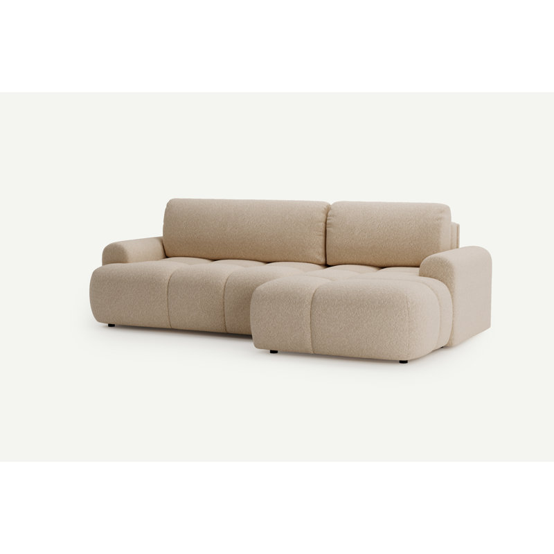 Bobby Corner Sofa 2,5 seater with sleeping function, Right Hand Facing, Light Brown