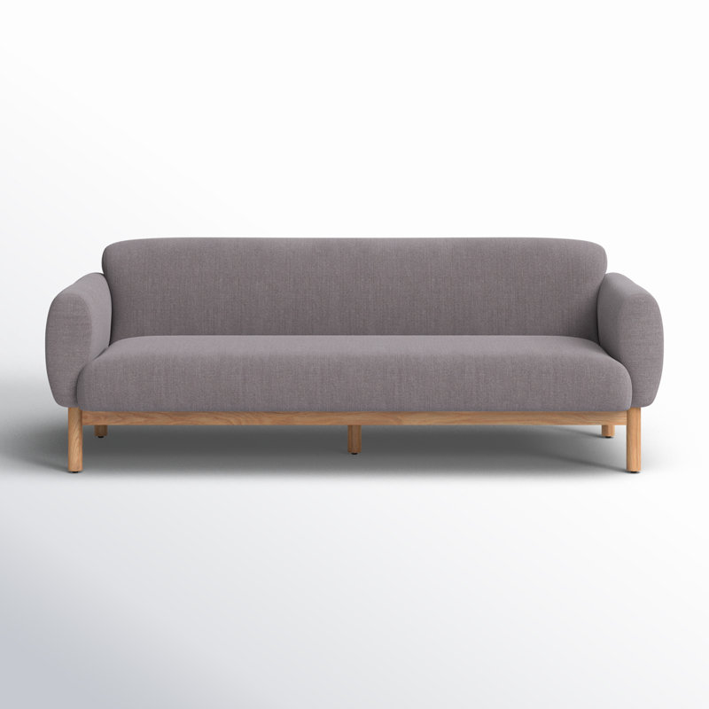 Mattia Sofa, Metro Gray Linen Blend, 87" W