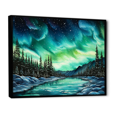 " Green Northern Lights Winter Charm "