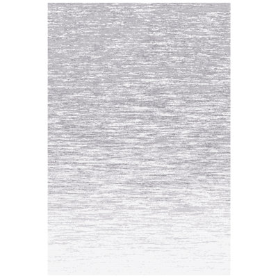 Chezare Modern Light Gray and White Gradient Indoor Area Rug for Living Room or Bedroom