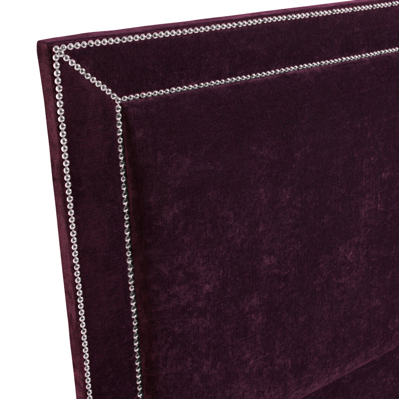 Daveney Upholstered Headboard, Double (4'6), Purple