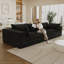 Canapé 118,2 po Cloud, tissu velours côtelé, sièges profonds, conception à deux couches, coussin amovible, sans assemblage, combinaison de bricolage