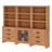 74" Tall Bookshelf With, 3-Tier Farmhouse Bookcase With Glass Doors And Drawers, Multifunctional Storage Cabinet For Living Room, Home Office, Library-1370508666