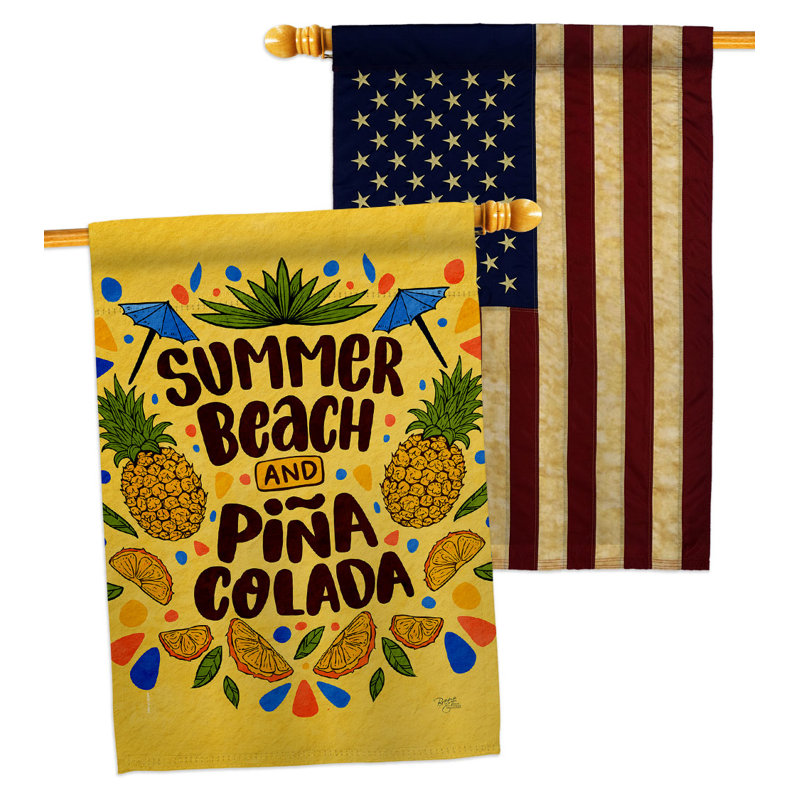Drapeau de maison en polyester à 2 côtés 40 x 28 po