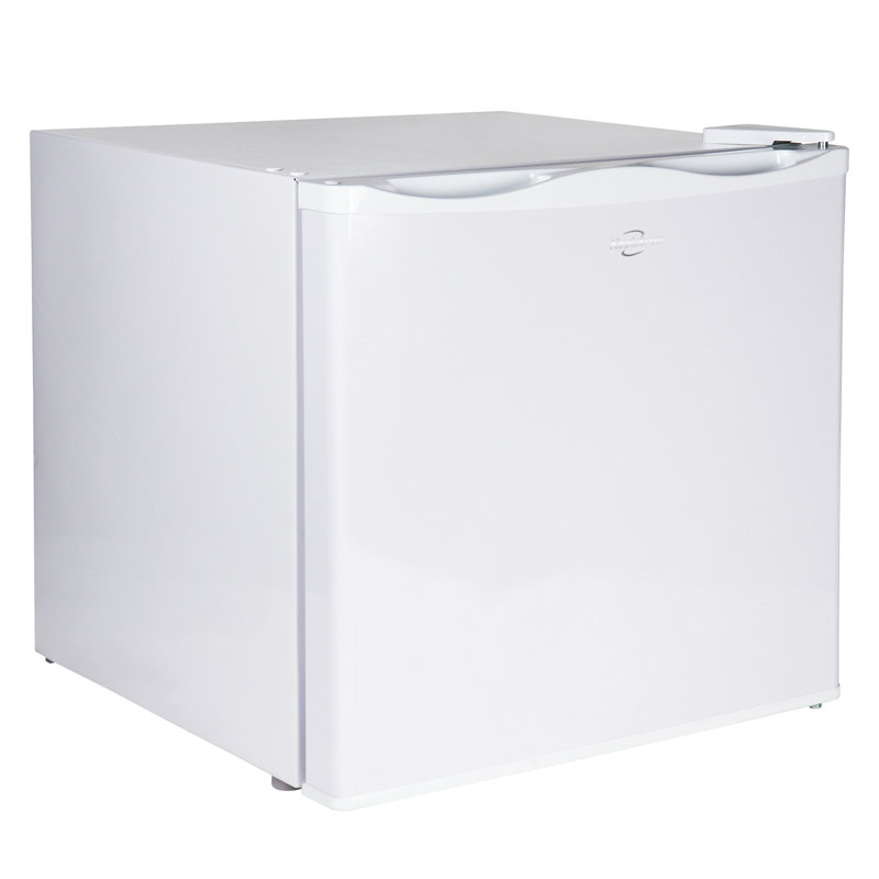 1,2 cu. Pi.  Mini congélateur vertical avec commandes de température réglables, fonctionnement sans givre et tablettes de rangement flexibles
