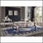 Table de bout carrée rétro blanc os avec sculpture complexe et pieds surdimensionnés, parfait pour un décor classique