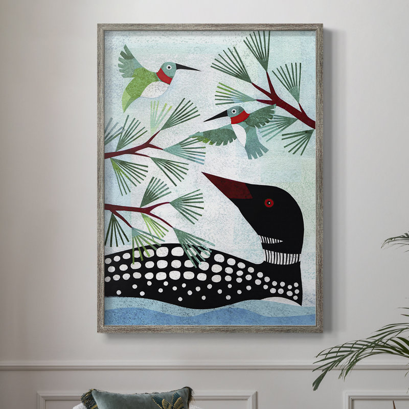 Forest Creatures IX Framed Print - Solid Wood, 11" H x 9" W