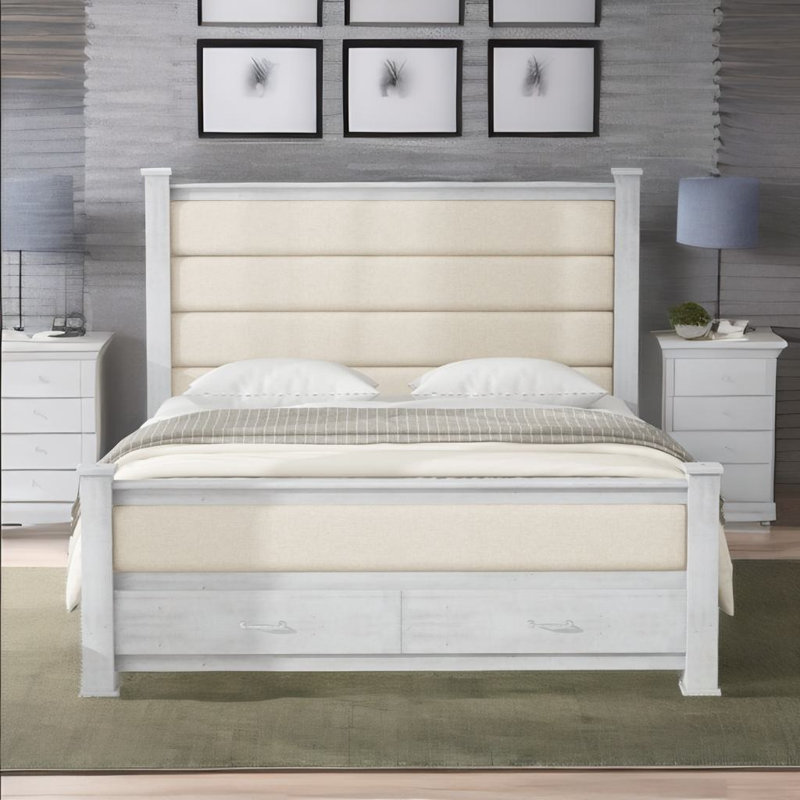 Cadre en bois grand format Illene, Blanc