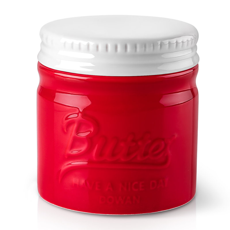 Pot à beurre rouge 3,5 pouces, Rouge