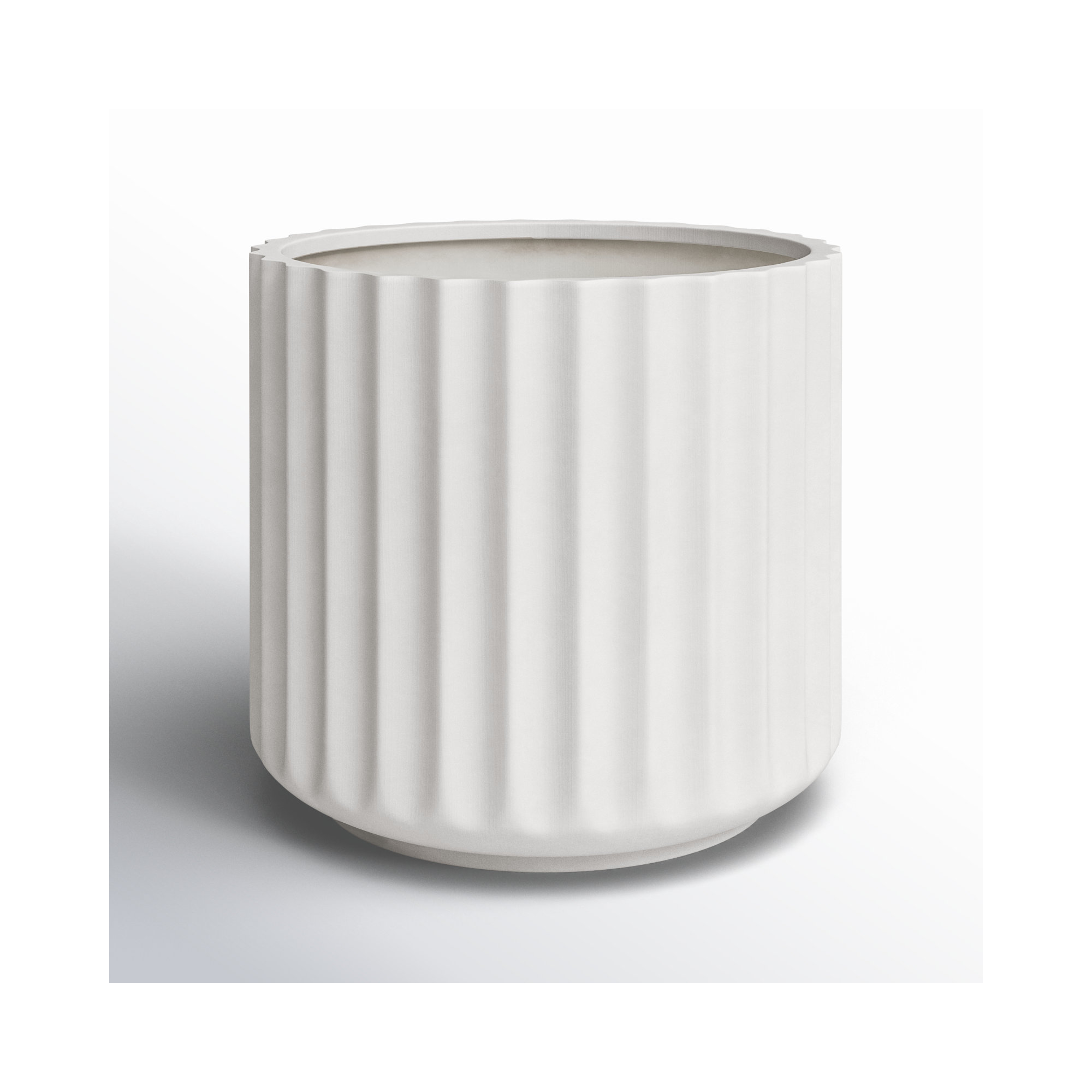 Allenville Fiberstone Planter, 10" H x 11.5" W x 11.5" D, Tan